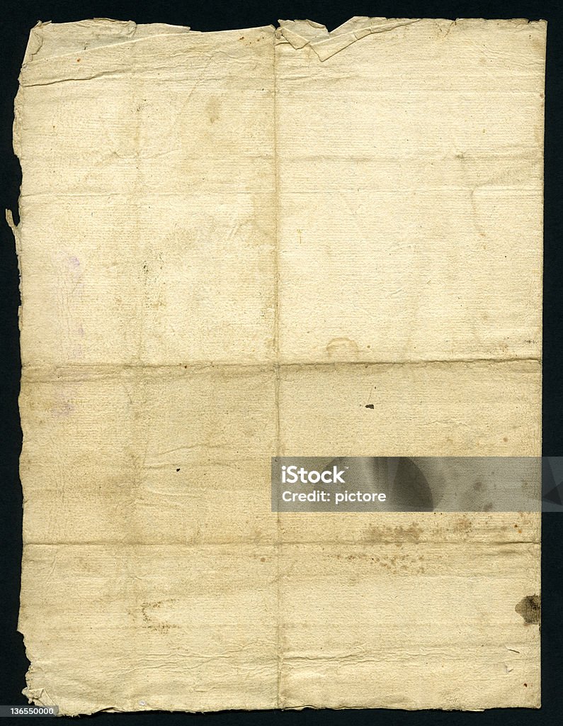 Authentic old paper 1648 (XXXL) Very old paper (1648) Letter - Document stock illustration