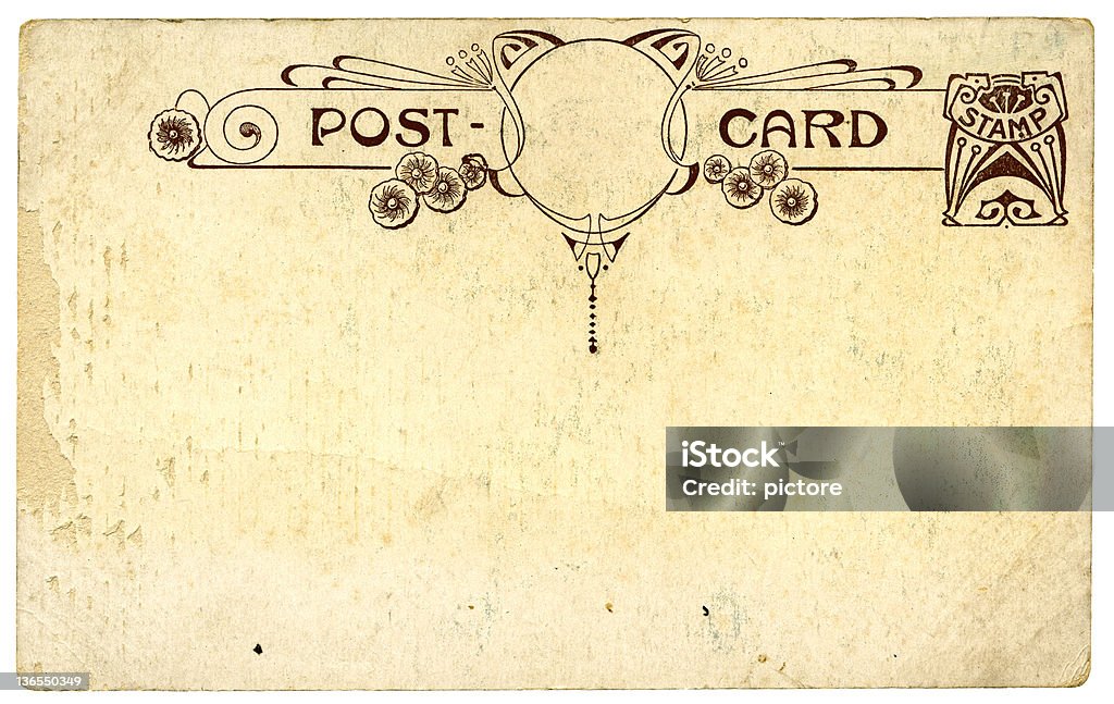 Retro Kartka pocztowa (XXXL - Zbiór ilustracji royalty-free (Styl edwardiański)