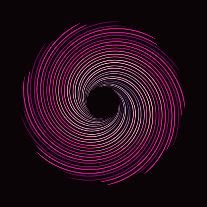 Vector line art Spiral vortex