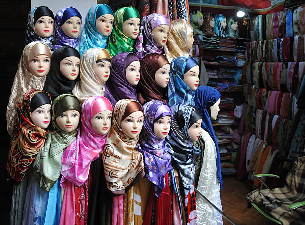 istock Mannequins with Silk Scarves 136550458