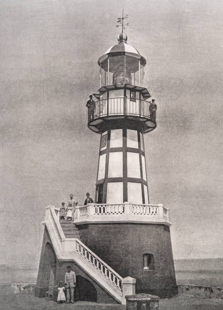 Puerto San Juan ( El Morro ) Lighthouse. The first Puerto San Juan Lighthouse, and the first in all of Puerto Rico, entered service on January 1, 1846. Built atop the fort´s Austria Bastion, the bastion closest to the bay  entrance, the lighthouse exhibited a light using five parabolic reflectors.

Original edition from my own archives
Source : Panorama Nacional 1898