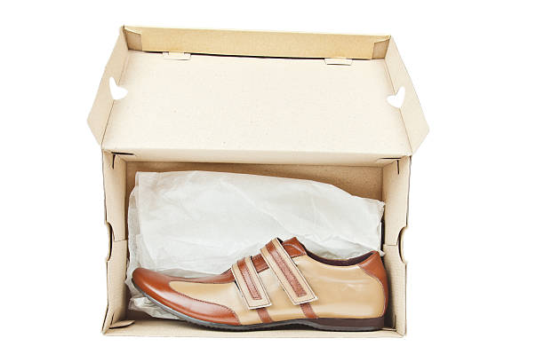 istock Male shoes in box 136550998