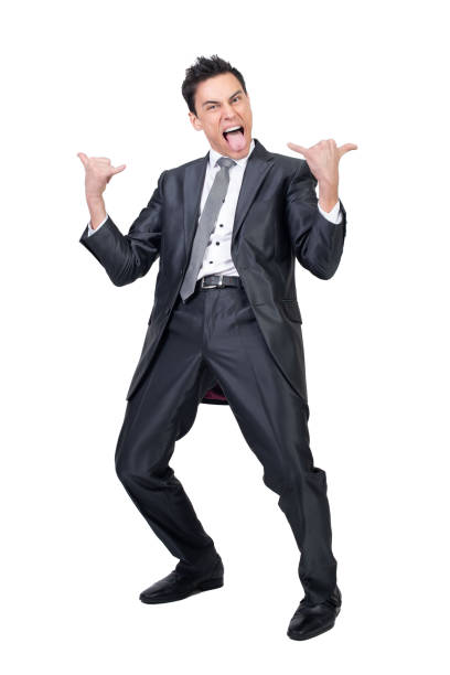 istock Crazy entrepreneur showing rock and roll gesture 1365514626