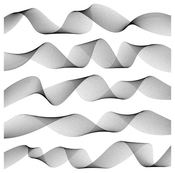 Vector illustration of Abstract graphic waves