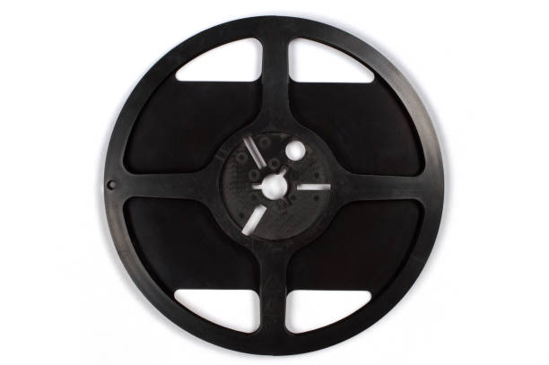 istock Magnetic tape coil on a white background. 1365526952