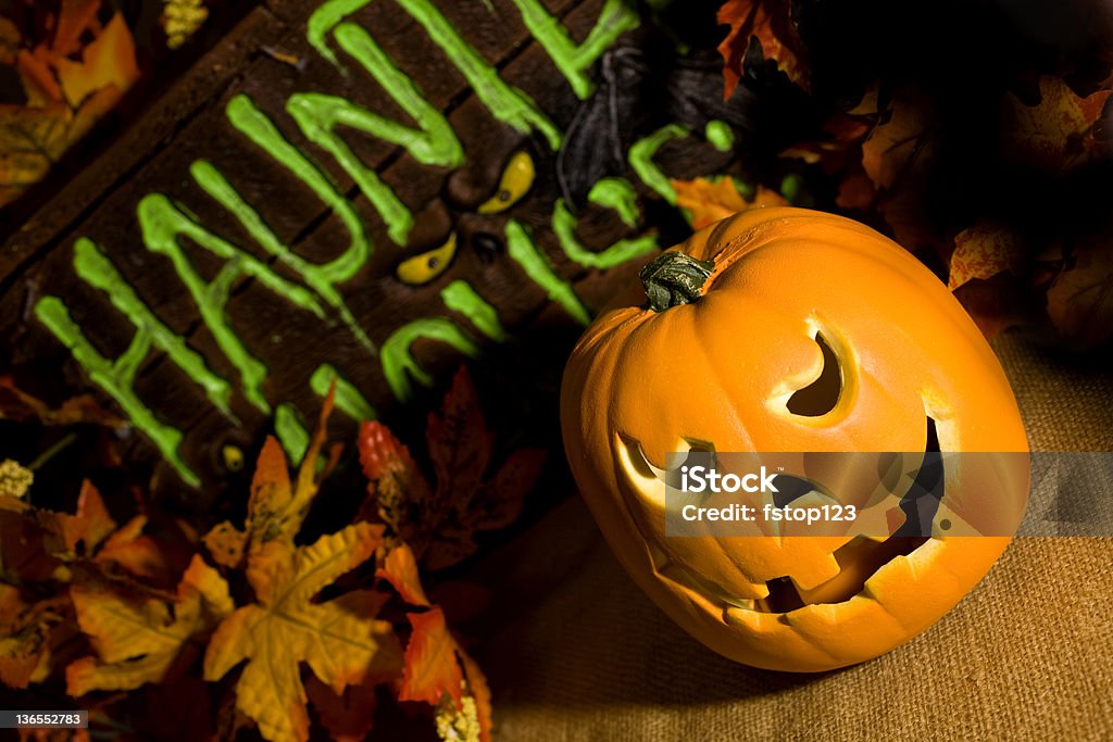 Halloweenowa dynia - Zbiór zdjęć royalty-free (Bez ludzi)