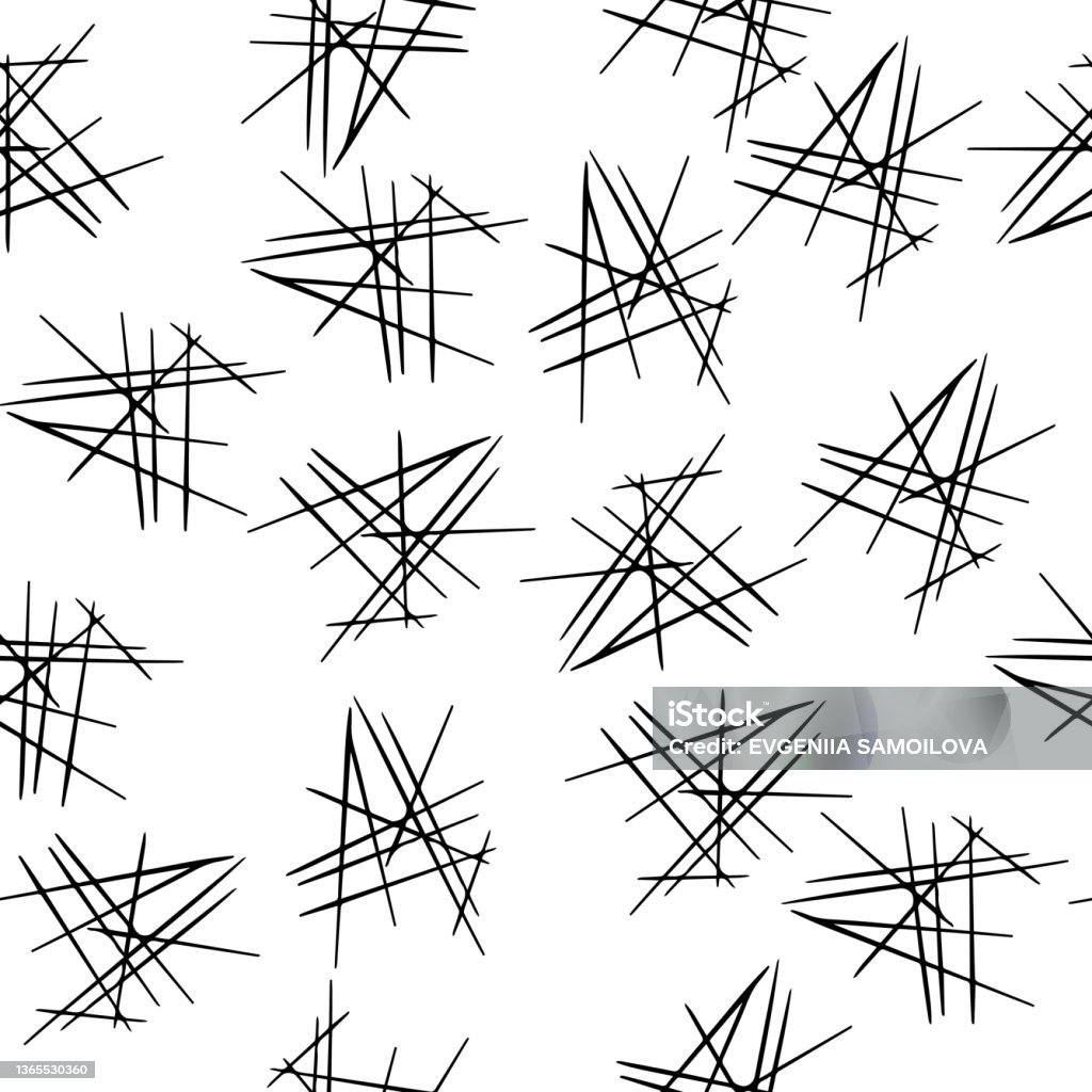 Random Blocky Line Pattern Pattern With Black Random Lines Stock Illustration - Download Image Now ...