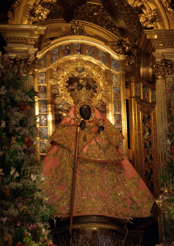 The Black Madonna, Our Lady of Guadalupe, at the monastery of Guadalupe (Real Monasterio de Nuestra Senora de Guadalupe) in Extremadura, Spain