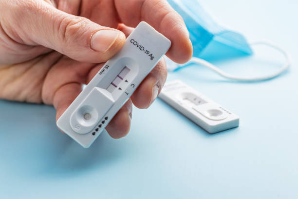 istock Positive Covid-19 antigen test. Coronavirus antigen rapid test. 1365533655