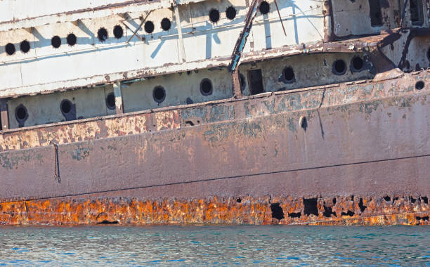 Shipwreck in Arrecife (Lanzarote) Spain, sunk many years ago