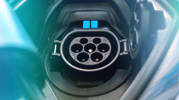 istock Charging socket of an electric car 1365540358