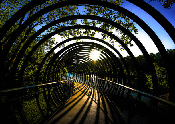 Spiral pedestrian bridge