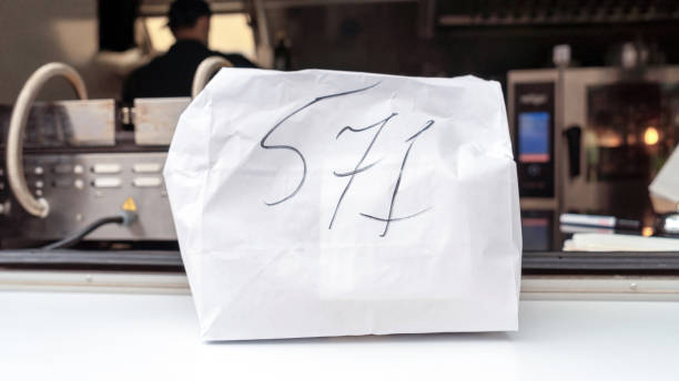 istock Finished order in food truck 1365542626
