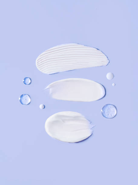 istock cosmetic smears cream texture on pastel background 1365542665