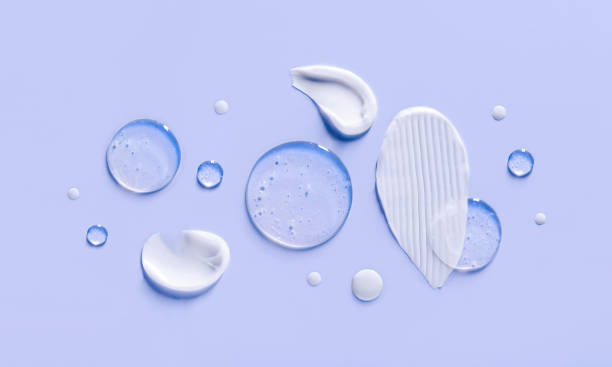 istock cosmetic smears cream texture on pastel background 1365542674