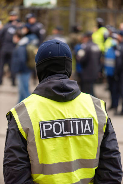 istock Policeman at the protest for snap elections 1365546322