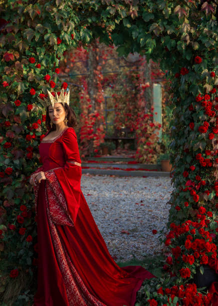 istock A beautiful brunette queen in a secret rose garden setting 1365548925