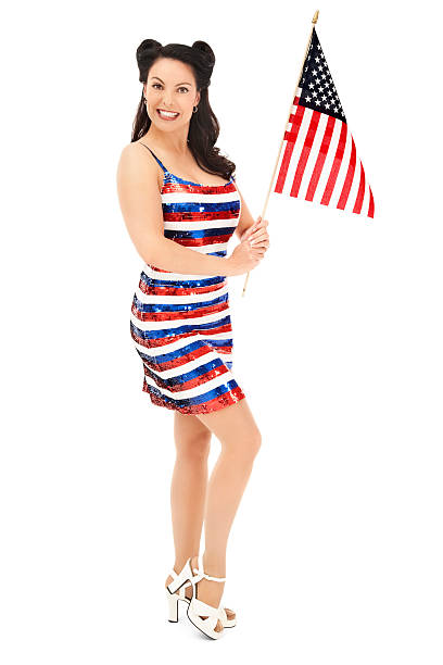 istock Patriotic Pin-up Girl 136555158