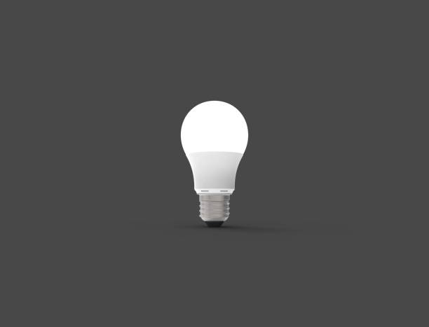 3D illustration of a LED light bulb in studio background
