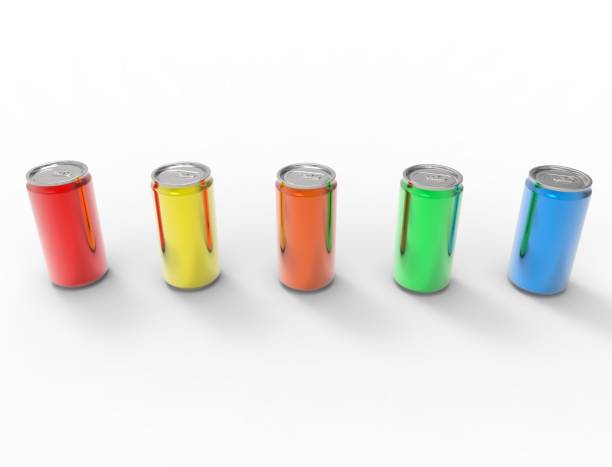 istock 3D rendering of multiple soda cans isolated in white studio background 1365554515