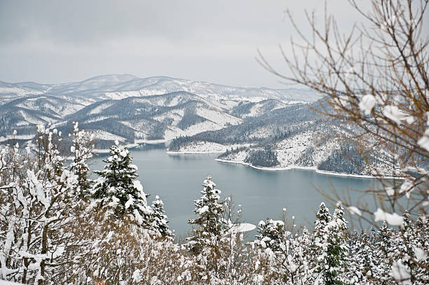 istock Winter Lake Landscape 136555510