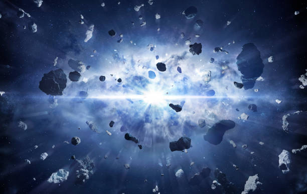 big bang explosion - time warp in space universe - supernova foto e immagini stock
