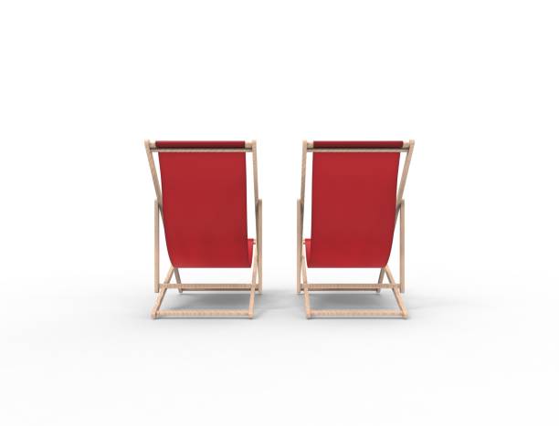 istock 3D rendering of a beach chair isolated in studio background. 1365559583