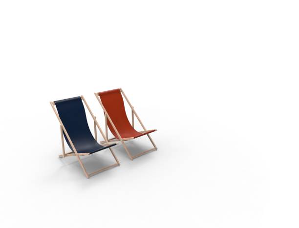 istock 3D rendering of a beach chair isolated in studio background. 1365559584