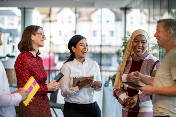 istock Cheerful Business Meetings 1365562703