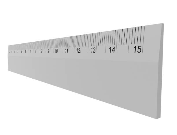 istock 3D rendering of a ruler isolated in white studio background. 1365564363