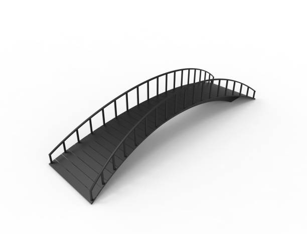 istock 3D rendering of a bridge isolated on white background 1365564388
