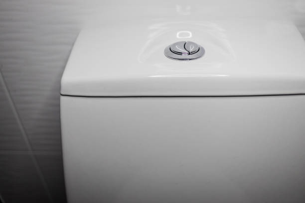 flushing toilet button flushing toilet button of toilet WC. two separate buttons flushing toilet stock pictures, royalty-free photos & images