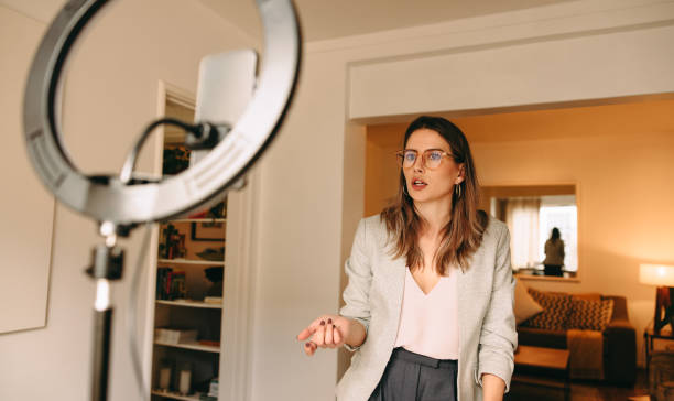 istock Influencer recording content for her social media channel 1365565972