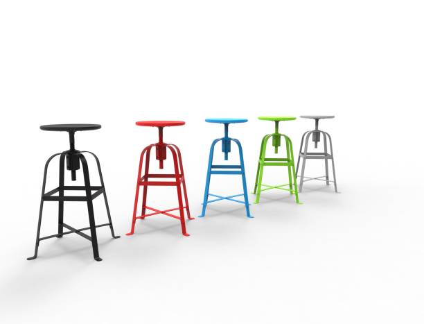 istock 3d rendering of a collection of stools isolated in white background 1365566404