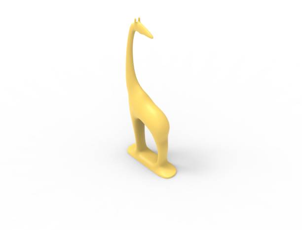 3d renderinf of a giraffe isolated in white studio background.