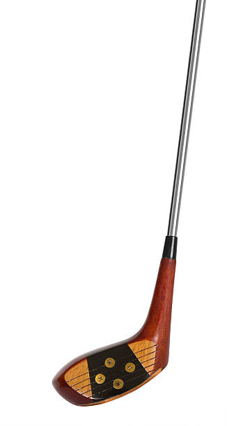 istock Old used persimmon golf club driver 136556735