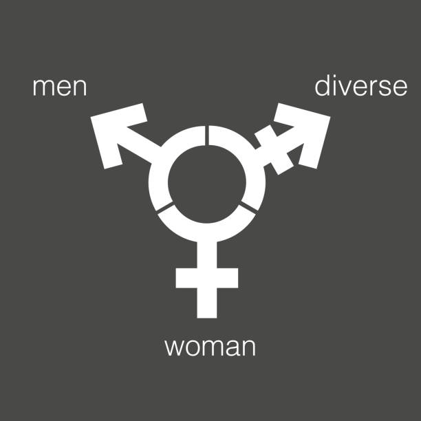 ilustrações de stock, clip art, desenhos animados e ícones de gender symbol men woman diverse - bi sexual illustrations