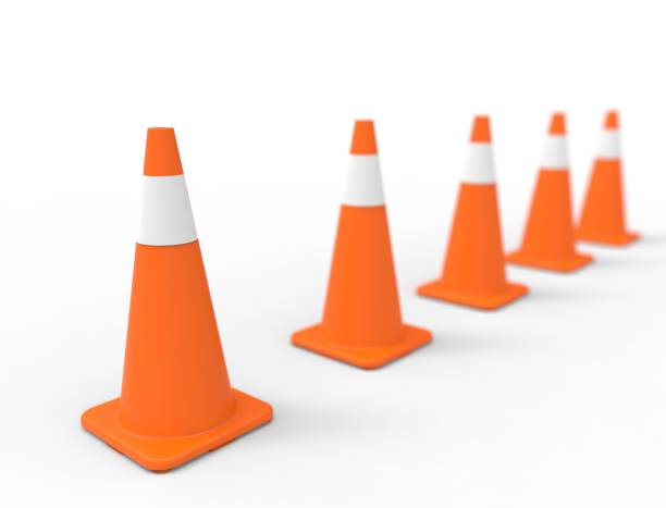istock 3d rendering of traffic cone isolated in white studio background 1365568204