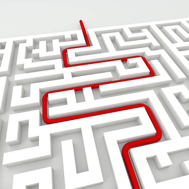 istock In the labyrinth - business concept 136557201