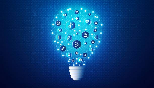 Clinical Research Concept with Medical Icons on Light Bulb Clinical Research Concept with Medical Icons on Light Bulb - Medical Research and Medical Technology - MedTech crispr photos stock pictures, royalty-free photos & images