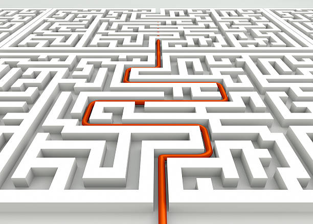 istock In the labyrinth - business concept 136557289