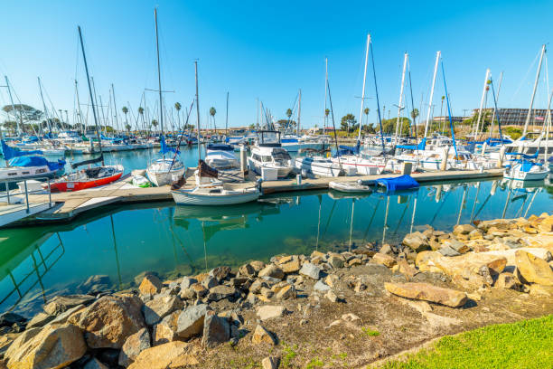 istock Boats in Oceanside harbor on a sunny day. 1365576053