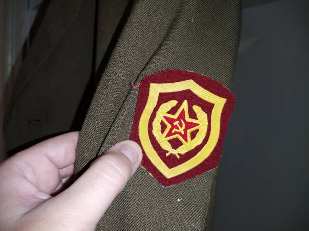 istock Patch on the shoulder of uniform of the Soviet military 1365576199
