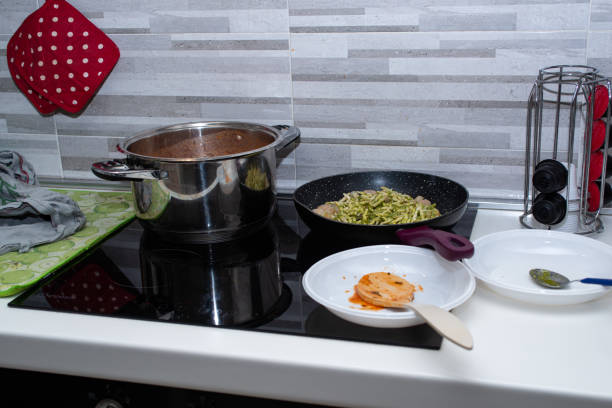 istock pan of pasta that cooks on an induction cooker 1365580150