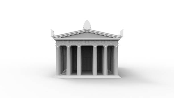 istock 3d rendering of an anchient greek temple isolated in white studio background 1365583047