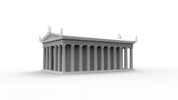 istock 3d rendering of an anchient greek temple isolated in white studio background 1365583049