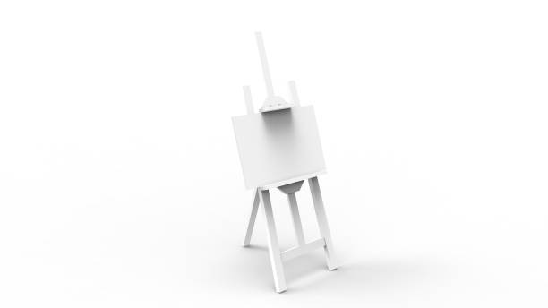 istock 3d rendering animation of a painting easel in white background 1365583182