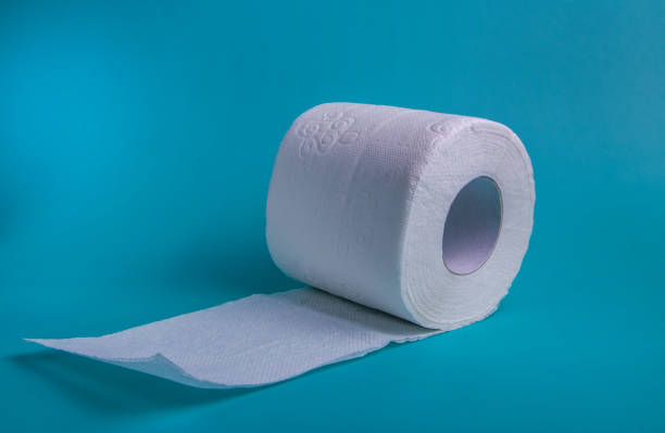 istock Eco-friendly bamboo toilet paper on a background. 1365583541