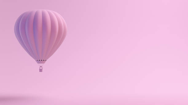 montgolfière série rose - blowing a balloon photos et images de collection