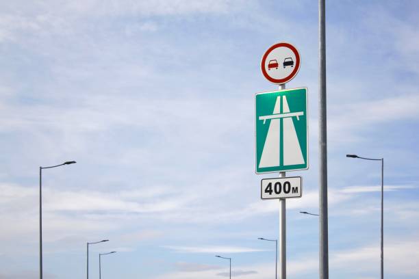 istock Traffic sign view against the blue sky. 1365586342